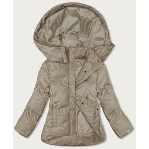 Volná béžová dámská zimní bunda (5M3185-62) Béžová L (40)