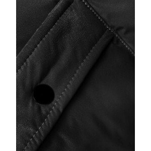 Dlouhá černá dámská zimní bunda s kapucí (5M3178-392) černá M (38)