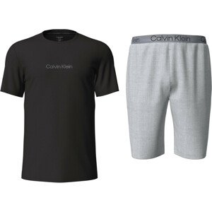Spodní prádlo Pánské pyžamo S/S SHORT SET 000NM2183EC73 - Calvin Klein XL