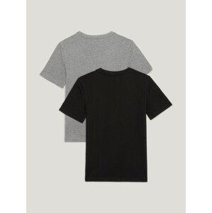 Chlapecké tričko TH ORIGINAL 2-PACK FLAG T-SHIRTS UB0UB003100TP šedá/černá - Tommy Hilfiger 8-10