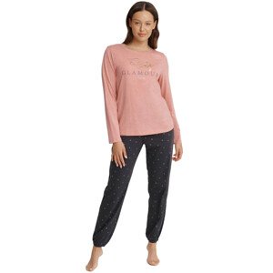 Dámské pyžamo 40936 Glam pink - HENDERSON vícebarevné XL