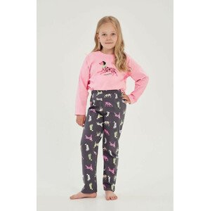 Dívčí pyžamo Ruby růžové s dalmatinem růžová 110