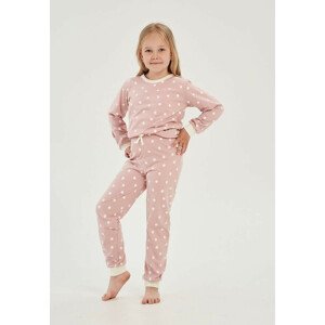 Dívčí pyžamo Chloe růžové s puntíky růžová 122