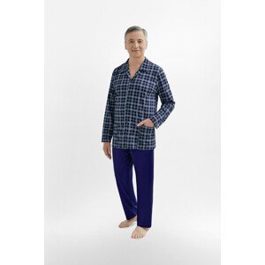 Pánské rozepínané pyžamo 403 ANTONI tmavě modrá M