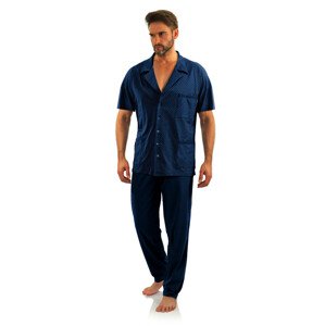 Pánské rozepínací pyžamo, krátké rukávy ŽULOVÉ KOTVY XL