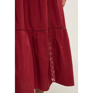 Monnari Midi sukně Midi sukně s prolamovaným vzorem Claret 36