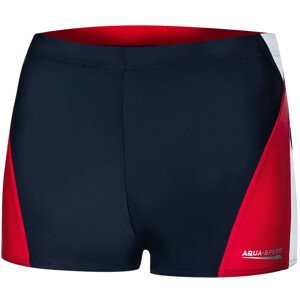 AQUA SPEED Plavecké šortky Alex Navy Blue/White/Red Pattern 456 XL