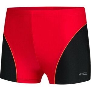 AQUA SPEED Plavecké šortky Leo červeno-černý vzor 16 152