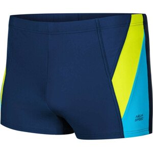 AQUA SPEED Plavecké šortky Logan Navy Blue/Yellow/Blue Pattern 426 S