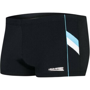 AQUA SPEED Plavecké šortky Ricardo Black/Blue/White Pattern 01 M