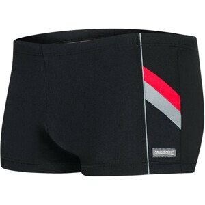 AQUA SPEED Plavecké šortky Ricardo Black/Red/Grey Pattern 136 XXL