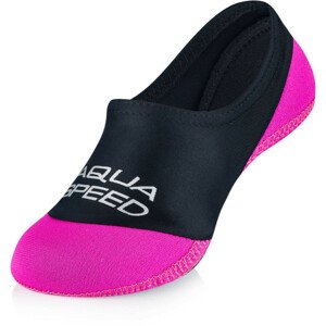 AQUA SPEED Ponožky na plavání Neo Black/Pink Pattern 19 28-29