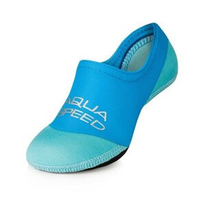 AQUA SPEED Ponožky na plavání Neo Blue Pattern 02 24-25