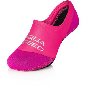 AQUA SPEED Ponožky na plavání Neo Pink Pattern 33 22-23