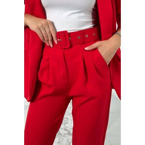 Elegantní souprava saka a kalhot červený UNI