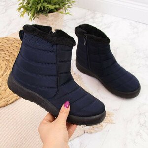Nepromokavé sněhové boty na zip NEWS W EVE181B navy blue 37