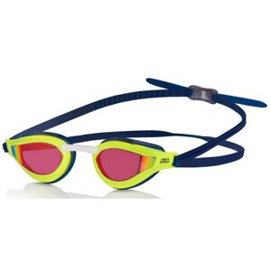 Plavecké brýle AQUA SPEED Rapid Mirror Yellow/Navy Blue Pattern 30 M/L