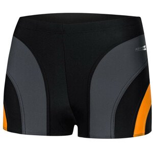 AQUA SPEED Plavecké šortky Sasha Black/Grey/Orange Pattern 310 XXXL