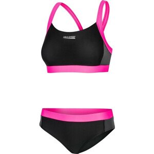 AQUA SPEED Plavky Naomi Black/Grey/Pink Pattern 139 XS (34)