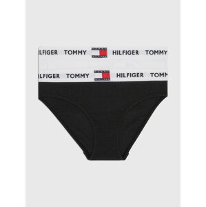 Dívčí kalhotky 2-PACK TOMMY 85 STRETCH COTTON BRIEFS UG0UG003480WS bílá/černá - Tommy Hilfiger 14-16