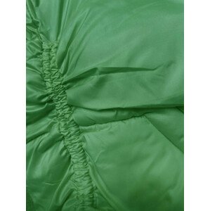 Zelená dámská bunda pro přechodné období s károvanou podšívkou (842) odcienie zieleni XL (42)