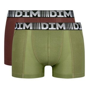 Pánské boxerky 2ks DIM COTTON 3D FLEX AIR BOXER 2x - DIM - green L