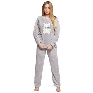Dámské hrubé pyžamo Soft Méďa - Sensis šedá L