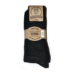 Dámské/pánské ponožky WiK 20920 Natur Alpaka Wolle A'2 35-46 černá-grafitová 43-46