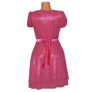 PROM Dámské párty a plesové šaty středně dlouhé růžové - Růžová - OEM XL růžová