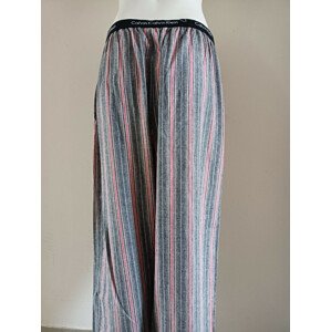 Pánské kalhoty U5010 černo-šedo-lososové - Calvin Klein L