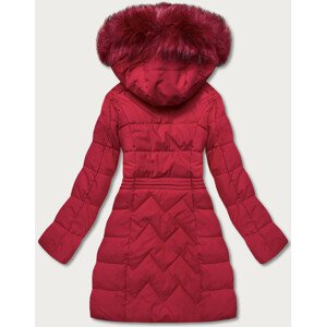 Červená dámská zimní bunda s odepínací kapucí (16M9060-270) červená L (40)