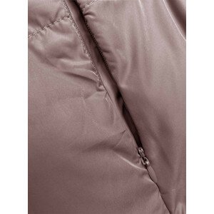 Růžovo-černá oboustranná dlouhá dámská vesta (V723) růžová XL (42)