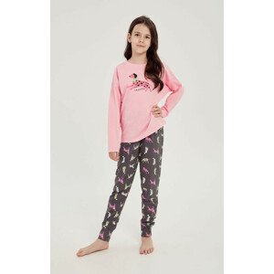 Dívčí pyžamo Ruby růžové s dalmatiny pro starší růžová 152