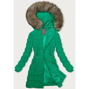 Zelená péřová dámská zimní bunda (LHD-23032) odcienie zieleni XL (42)