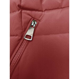 Tmavě červená péřová dámská zimní bunda (LHD-23032) Červená XXL (44)