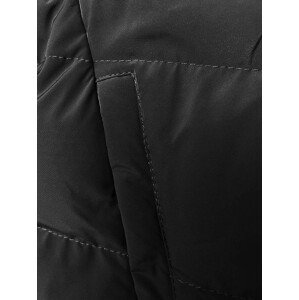 Černá zimní bunda s kapucí (2M-023) odcienie czerni XXL (44)