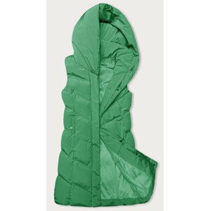 Zelená dámská vesta se stojáčkem a kapucí (23-011) odcienie zieleni S (36)