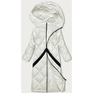Prošívaná dámská zimní bunda v barvě ecru (H-896-11) ecru XL (42)