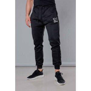 Černé pánské teplákové kalhoty s potiskem (8K178-3) černá XXL