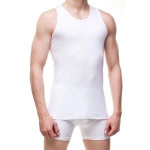Pánské tričko 213 Authentic white plus - CORNETTE Bílá 4XL