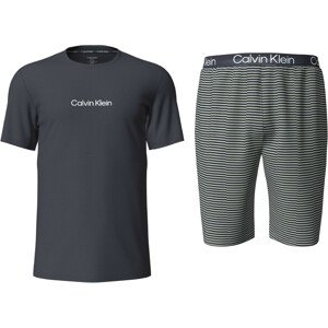 Spodní prádlo Pánské pyžamo S/S SHORT SET 000NM2183EC71 - Calvin Klein XL