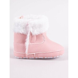 Yoclub Dívčí boty na suchý zip OBO-0185G-0500 Pink 6-12 měsíců