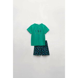 Vamp - Dětské pyžamo s potiskem kaktusů 16664 - Vamp Barva: green parrot, Velikost: XS