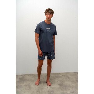 Vamp - Pohodlné dvoudílné pánské pyžamo 16642 - Vamp Barva: gray ombre, Velikost: XXL
