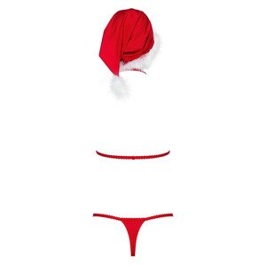 Erotický kostým Santastic set - OBSESSIVE Červená S/M