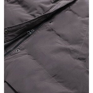 Tmavě šedá dámská zimní bunda (5M781-105) šedá XL (42)