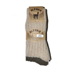 Pánské ponožky WiK Alpaka Wolle 20900 A'2 35-46 béžovo-hnědá 39-42