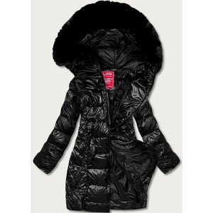 Černá vypasovaná dámská zimní bunda (2M-028) černá S (36)