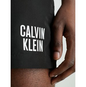 Pánské plavky Double Waistband Swim Shorts Intense Power KM0KM00740BEH černá - Calvin Klein XXL