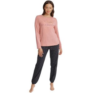 Dámské pyžamo 40936 Glam pink - HENDERSON vícebarevná XL